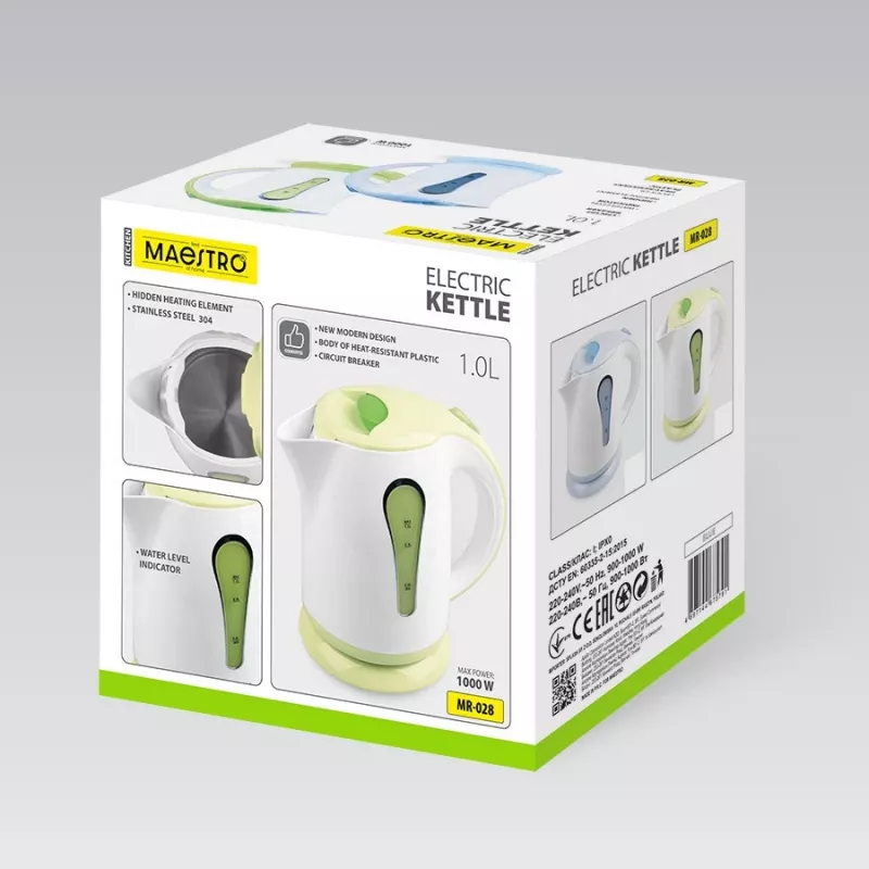 MEO βραστήρας νερού 1L 1000W MR-028-GREEN MAESTRO