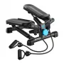 MERACH MR-2354B2 mini stepper με λάστιχα αντίστασης, υδραυλικούς κυλίνδρους, οθόνη LCD, μαύρο