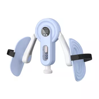 MERACH MR-2522 Προπονητής ποδιών (λευκό και μπλε) - Ρυθμιζόμενη αντίσταση ελατηρίου, προπονητής μηρών με μετρητή LCD