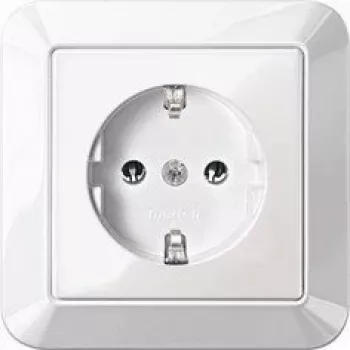 Merten MEG2301-1025 Πρίζα Schuko, 16 A, Χωνευτή, Λευκό πολικό