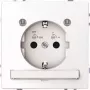Merten SCHUKO Πρίζα με Έξοδο Φωτός και Μονάδα Φωτισμού LED, Αυξημένη Προστασία Επαφής, Ακροδέκτες, Polarweiß MEG2304-6035
