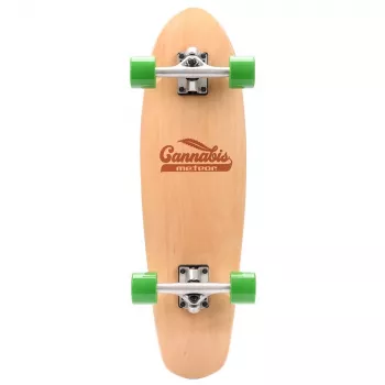 Meteor Cannabis πράσινο-καφέ-πορτοκαλί Mini Cruiser skateboard 22 ιντσών