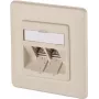 METZ CONNECT BTR E-DAT modul 8/8(8) UP Πρίζα δικτύου CAT 6 χωνευτή, 2 x RJ45, Perlweiß RAL 1013 1309121001-E