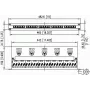 METZ CONNECT BTR UAE 25x8(8) Cat.6 Θωρακισμένο Patch Panel, 25 Θύρες, 1U, Ανοιχτό Γκρι 130887-E