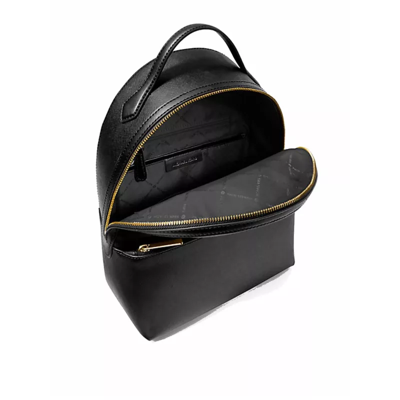 Michael Kors Hudson Small Pebbled Leather Backpack μαύρο 31x26x13cm