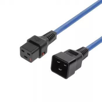 MicroConnect MC-C19C20LOCK-1M-B Καλώδιο ασφάλισης IEC τροφοδοσίας C20 σε C19 1m Μαύρο