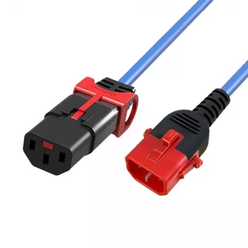 MICROCONNECT καλώδιο τροφοδοσίας C13 IEC Lock+ - C14 1,5m μαύρο