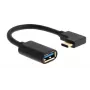 MICROCONNECT Καλώδιο USB-C Γωνιακό Βύσμα σε USB 3.0 Type-A, 0,5 m, Μαύρο