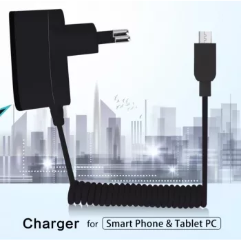 Καλώδιο MicroUSB Φορτιστής Μαύρο 1m USB 2.0