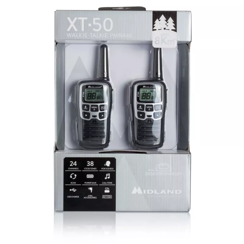 Midland XT50 2x PMR446 φορητός ασύρματος γκρι