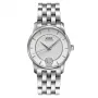 MIDO Baroncelli III γυναικείο αυτόματο ρολόι M007207110360 33mm ασημί καντράν με δείκτες διαμάντια ανοξείδωτο ατσάλι βραχιόλι
