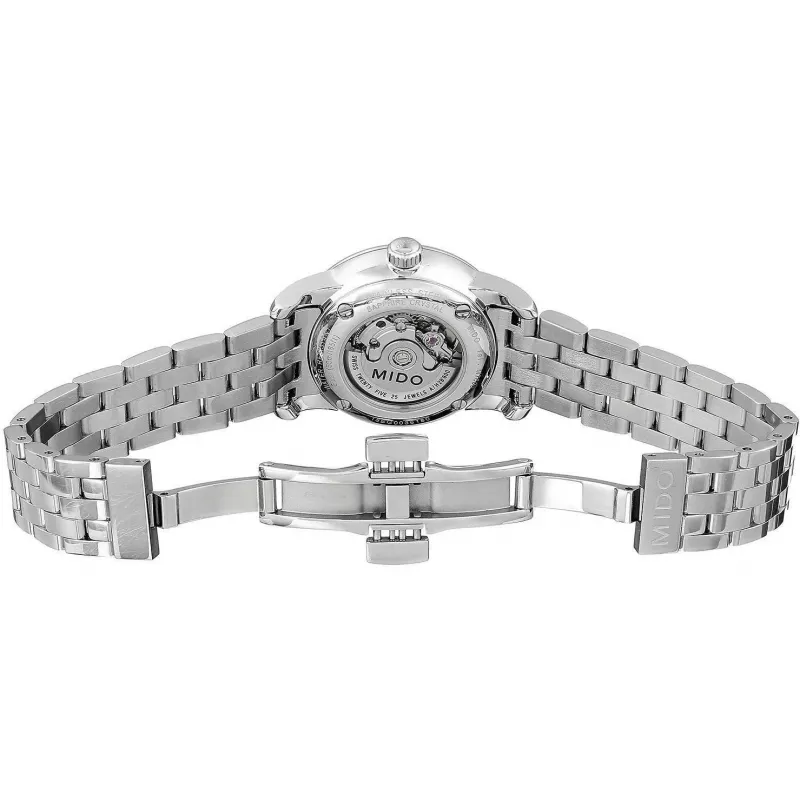 MIDO Baroncelli Lady Αυτόματο ρολόι M76004691 29mm Ανοξείδωτο ατσάλι ανθρακί καντράν