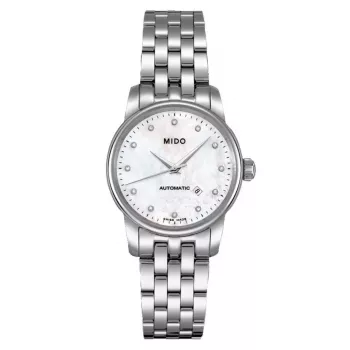 MIDO Baroncelli Lady Αυτόματο ρολόι M76004691 29mm Ανοξείδωτο ατσάλι ανθρακί καντράν