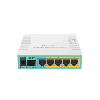 MikroTik hEX PoE Gigabit Ethernet router λευκό