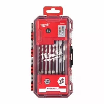 Milwaukee γενικό σετ τρυπανιών 8 τεμ. Multi-Material TCT 1/4 ιντσών εξάγωνη λαβή