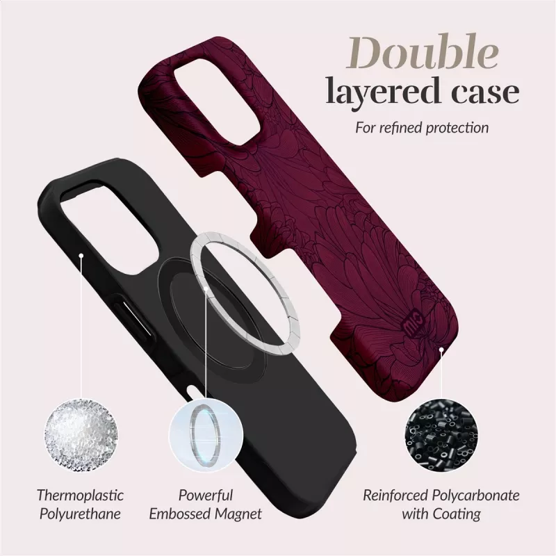 MIO Berry Blooms Magsafe θήκη συμβατή με iPhone 16