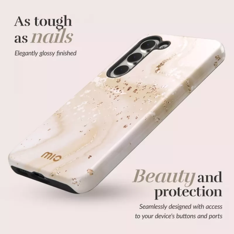 MIO Gold Marble θήκη συμβατή με MagSafe για Samsung S24 FE 5G