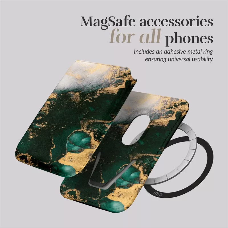 MIO Green Marble Magsafe Θήκη Συμβατή Θήκη Καρτών