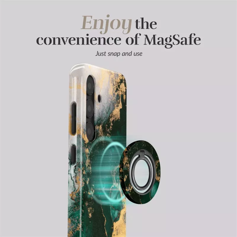 MIO Πράσινο Μάρμαρο Θήκη Magsafe με Θήκη Δακτυλίου