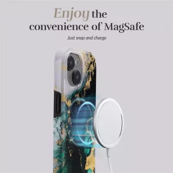 MIO Green Marble Θήκη συμβατή με MagSafe για iPhone 16 Plus