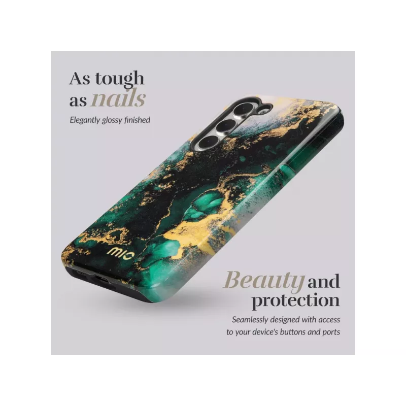 MIO Green Marble Θήκη συμβατή με MagSafe για Samsung S25 5G