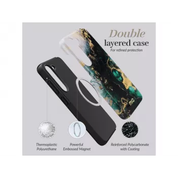 MIO Green Marble Magsafe-συμβατή Θήκη για Samsung S25 Plus 5G