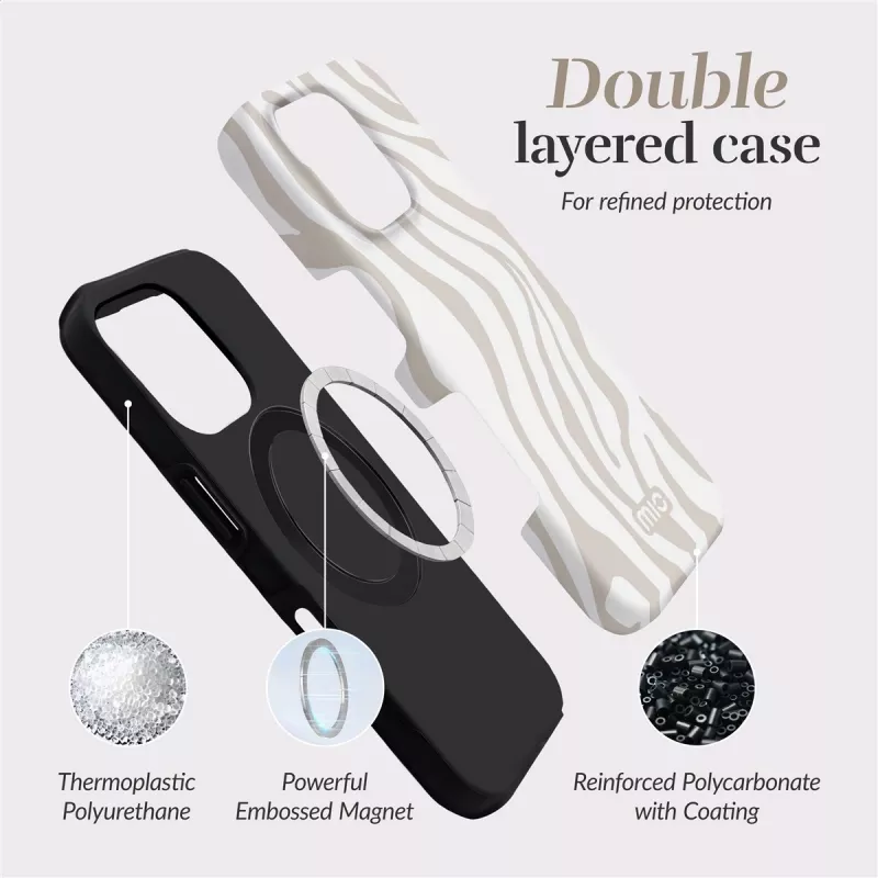 MIO Sandy Zebra Magsafe θήκη συμβατή με iPhone 16 Plus
