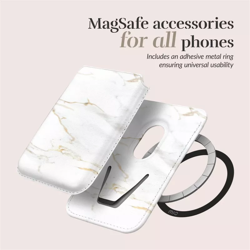 MIO Λευκό Μάρμαρο Θήκη Magsafe με Θήκη Καρτών