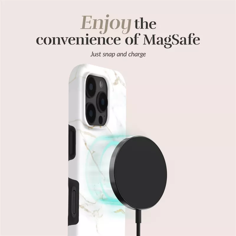 MIO White Marble θήκη MagSafe συμβατή με Samsung S25+ 5G