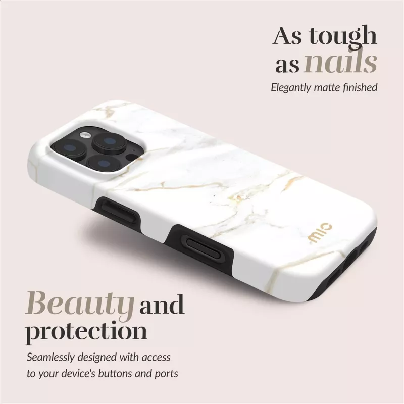 MIO White Marble Magsafe Συμβατό για iPhone 17 Pro Max