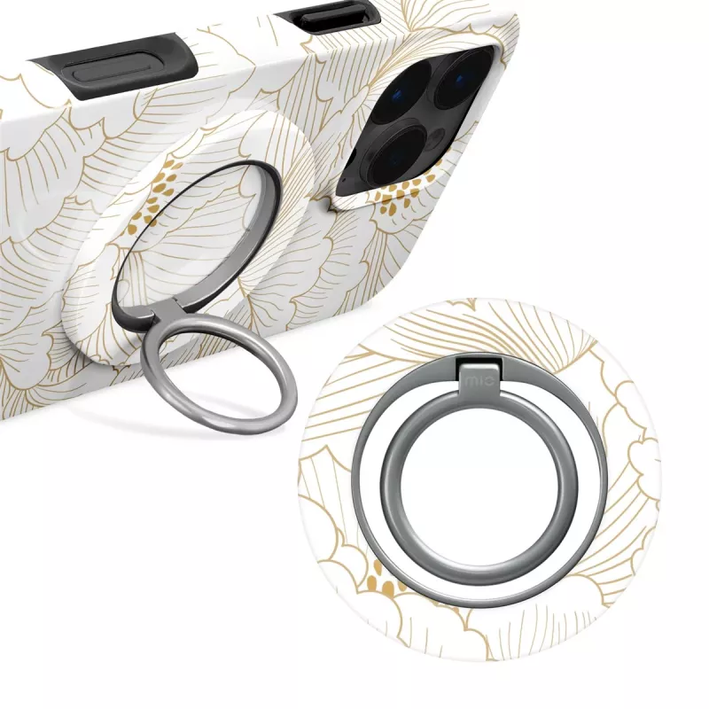 MIO White Roses θήκη MagSafe συμβατή με βάση δακτυλίου