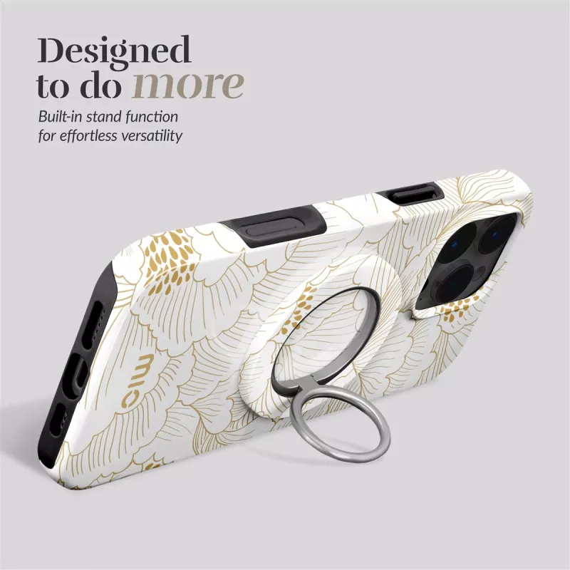 MIO White Roses θήκη MagSafe συμβατή με βάση δακτυλίου