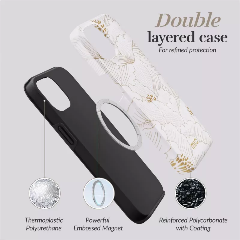 MIO White Roses Magsafe Συμβατό για iPhone 16 Pro