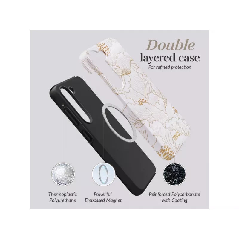 MIO White Roses Magsafe Συμβατή για Samsung S25 5G
