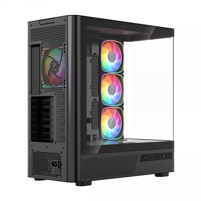 MODECOM Volcano AQ100 ARGB Midi-Tower κουτί PC - μαύρο