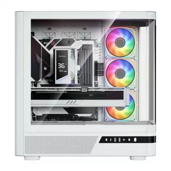 MODECOM Volcano AQ100 ARGB Midi-Tower λευκό