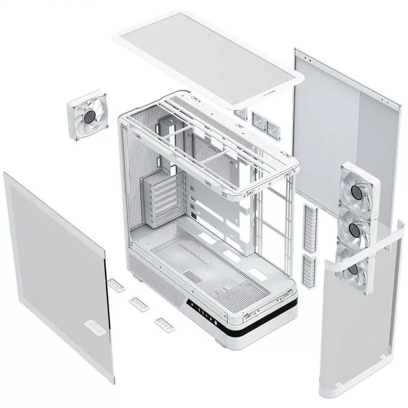 MODECOM Volcano AQ100 ARGB Midi-Tower λευκό