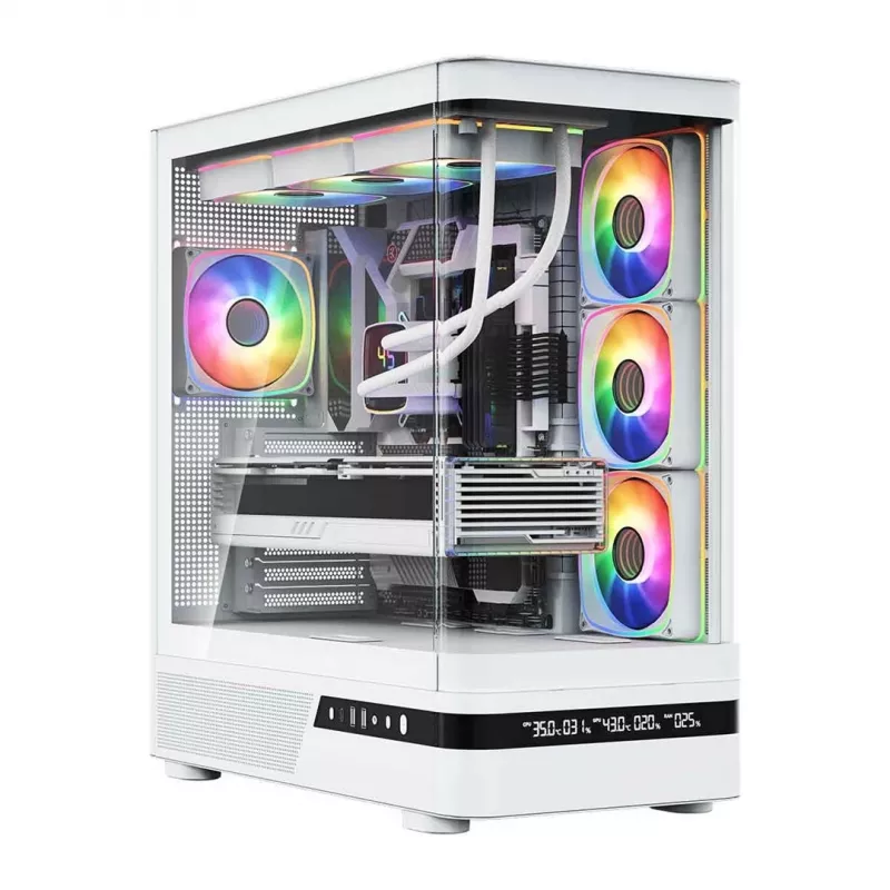 MODECOM Volcano AQ200 ARGB κουτί Midi-Tower λευκό