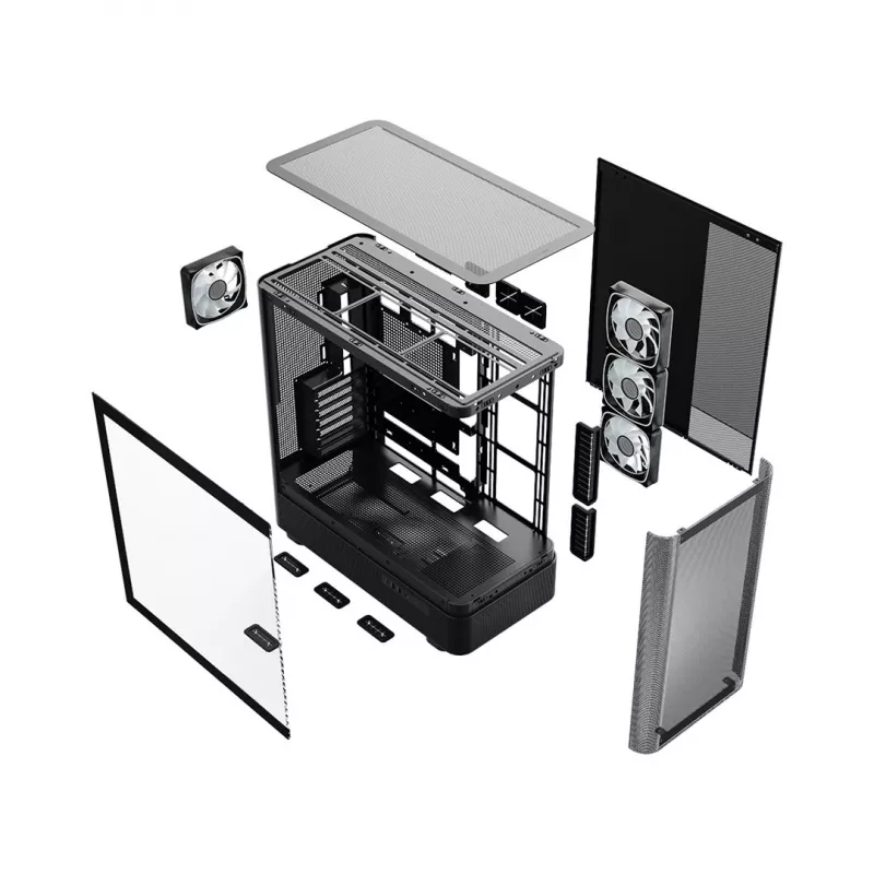 MODECOM Volcano AQ300 ARGB Midi Tower Μαύρο