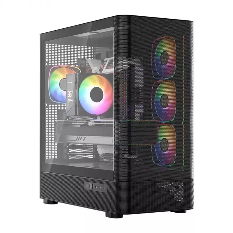 MODECOM Volcano AQ300 ARGB Midi Tower Μαύρο