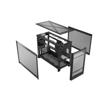 Montech TEN (B) Mini-Tower κουτί PC, tempered glass, μαύρο, Micro-ATX/Mini-ITX