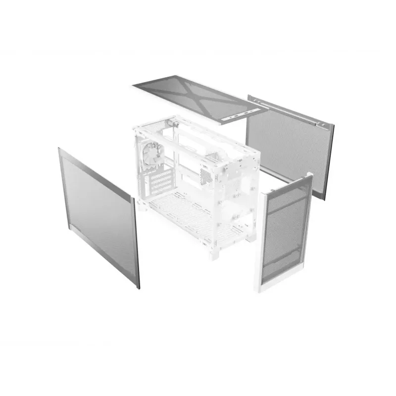 MONTECH TEN (W) Κουτί PC Mini Tower Λευκό - Micro ATX / Mini-ITX, Tempered Glass, ARGB