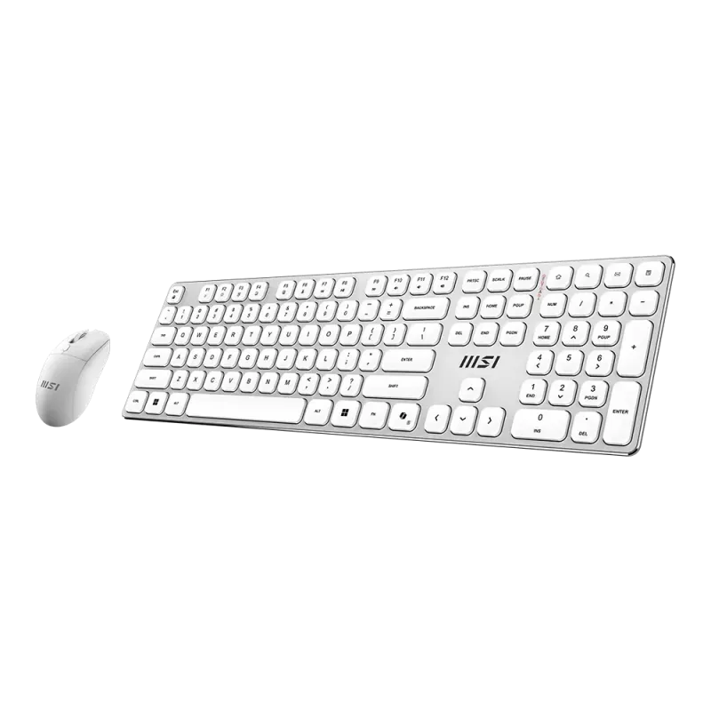 MSI Forge K210 Wireless Combo White US - Σετ πληκτρολογίου και ποντικιού