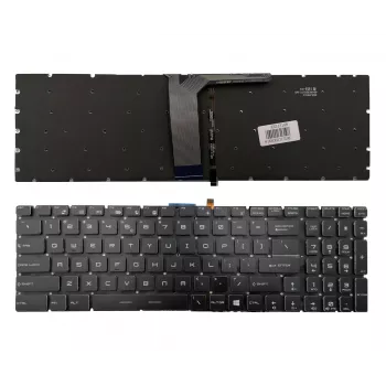 MSI MS-16JB ανταλλακτικό πληκτρολόγιο laptop - US Αγγλικά QWERTY, φωτιζόμενο, μαύρο