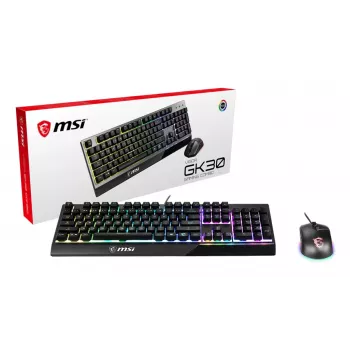 MSI Vigor GK30 Combo RGB Σετ Πληκτρολόγιο και Ποντίκι Gaming, Μαύρο