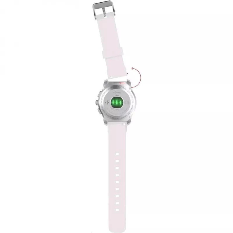 MyKronoz ZeTime Smartwatch Ασημί/Λευκό Σιλικόνη Επίπεδο