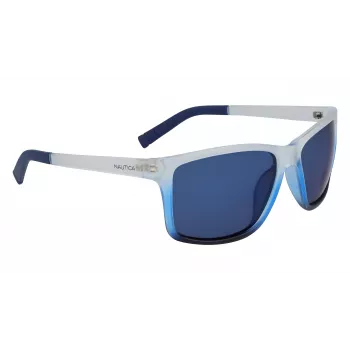 NAUTICA N3644SP-471 Ανδρικά Polarized Ορθογώνια Γυαλιά Ηλίου Ματ Μαύρα/Γκρι 62mm