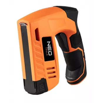NEO Tools 16-050 χειροκίνητο συρραπτικό για ταπετσαρίες, μονώσεις και διακοσμήσεις, ρυθμιζόμενη δύναμη, συρραπτικά τύπου J 6-14 mm, μαύρο/πορτοκαλί