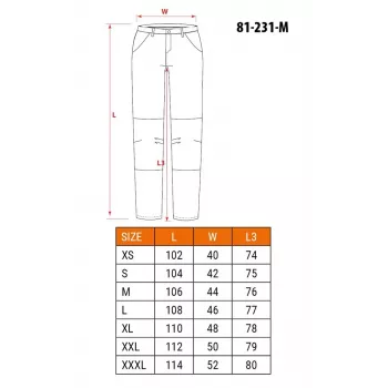 NEO Tools 81-231-M Παντελόνι προστασίας γκρι/μαύρο μέγεθος M