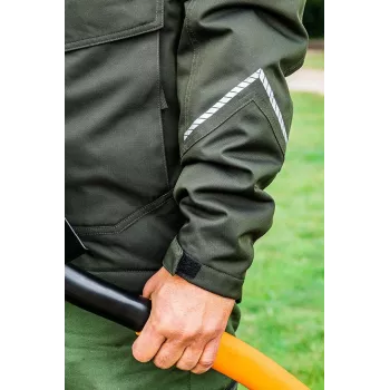 NEO Tools 81-573-XXL softshell μπουφάν εργασίας μαύρο/γκρι με πορτοκαλί λεπτομέρειες, αδιάβροχο, αναπνέον, αποσπώμενη κουκούλα, αντανακλαστικά στοιχεία, unisex